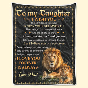 Custom Blanket - Personalized Birthday Gifts For Dad, Son, Daughter, Grandson, Granddaughter - You Mean The World