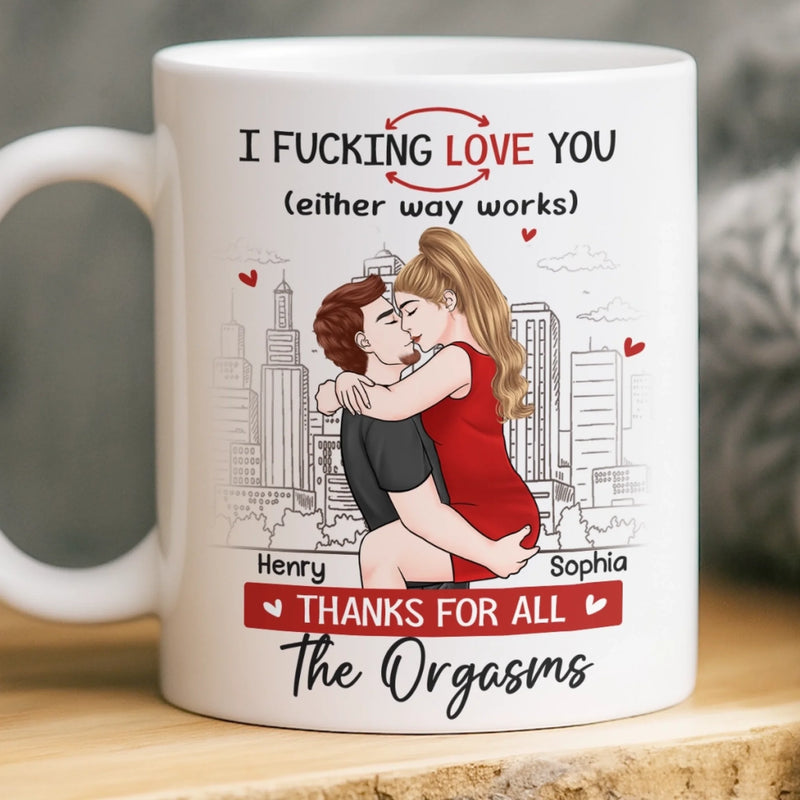 Custom Mug - Personalized Anniversary Wedding Gifts For Husband And Wife, Him And Her - Our Love Feels Steady