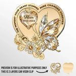 Custom Car Visor Clip - Personalized Memorial Sympathy Gifts For Loss Of Mom, Dad - Your Love Rides With Me
