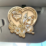 Custom Car Visor Clip - Personalized Memorial Sympathy Gifts For Loss Of Mom, Dad - Your Love Rides With Me