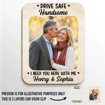 Custom Photo Drive Safe Gifts for Him - Personalized Car Visor Clip