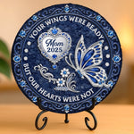 Custom Round Shaped Stone With Stand - Personalized Memorial Sympathy Gifts For Loss Of Mom, Dad - Forever Loved Never Forgotten