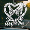 Custom Acrylic Car Ornament - Personalized Anniversary Wedding Gifts For Husband And Wife, Him And Her - You Make My World Soft