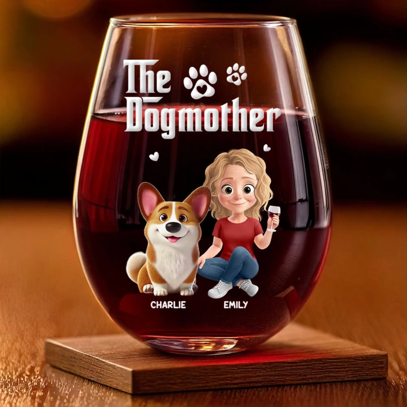 Custom Wine Glass - Personalized Birthday Gifts For Dog Lovers, Dog Dad And Mom - Pawfect Night