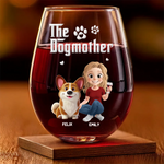 Custom Wine Glass - Personalized Birthday Gifts For Dog Lovers, Dog Dad And Mom - Pawfect Night