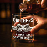 Custom Whiskey Glass - Personalized Birthday Gifts For Brothers - Raised Together, Bonded Forever