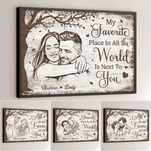 Custom Photo Horizontal Poster - Personalized Anniversary Wedding Gifts For Husband And Wife, Him And Her - Love Grows With You