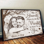 Custom Photo Horizontal Poster - Personalized Anniversary Wedding Gifts For Husband And Wife, Him And Her - Love Grows With You