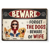 Custom Home Decor Metal Sign - Personalized Birthday Gifts For Dog Lovers, Dog Dad And Mom - Fluffy Guards Retired, New Boss Installed