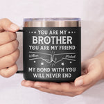 Custom 14oz Stainless Steel Tumbler With Handle -  Personalized Birthday Gifts For Dad, Brother, Sister, Kids - Love In Every Sip