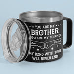 Custom 14oz Stainless Steel Tumbler With Handle -  Personalized Birthday Gifts For Dad, Brother, Sister, Kids - Love In Every Sip