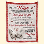 Custom Blanket - Personalized Anniversary Wedding Gifts For Husband And Wife, Him And Her - You And Me Feels Right