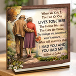 Custom 2-Layered Wooden Plaque - Personalized Anniversary Wedding Gifts For Husband And Wife, Him And Her - Better With You