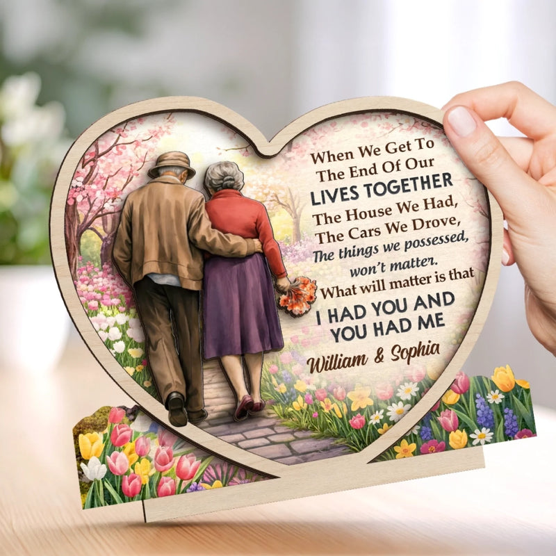 Custom 2-Layered Wooden Plaque - Personalized Anniversary Wedding Gifts For Husband And Wife, Him And Her - Love Looks Good On Us