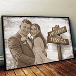 Custom Photo Horizontal Poster - Personalized Anniversary Wedding Gifts For Husband And Wife, Him And Her - Love Chosen Again Today