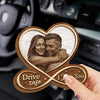 Custom Photo Car Visor Clip - Personalized Anniversary Wedding Gifts For Husband And Wife, Him And Her - Our Bond Feels Natural