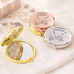 Custom Compact Mirror - Personalized Birthday Gifts For Mom, Daughter - Forever My Daughter, Always My Friend