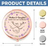Custom Compact Mirror - Personalized Birthday Gifts For Mom, Daughter - Forever Connected By Love, Always
