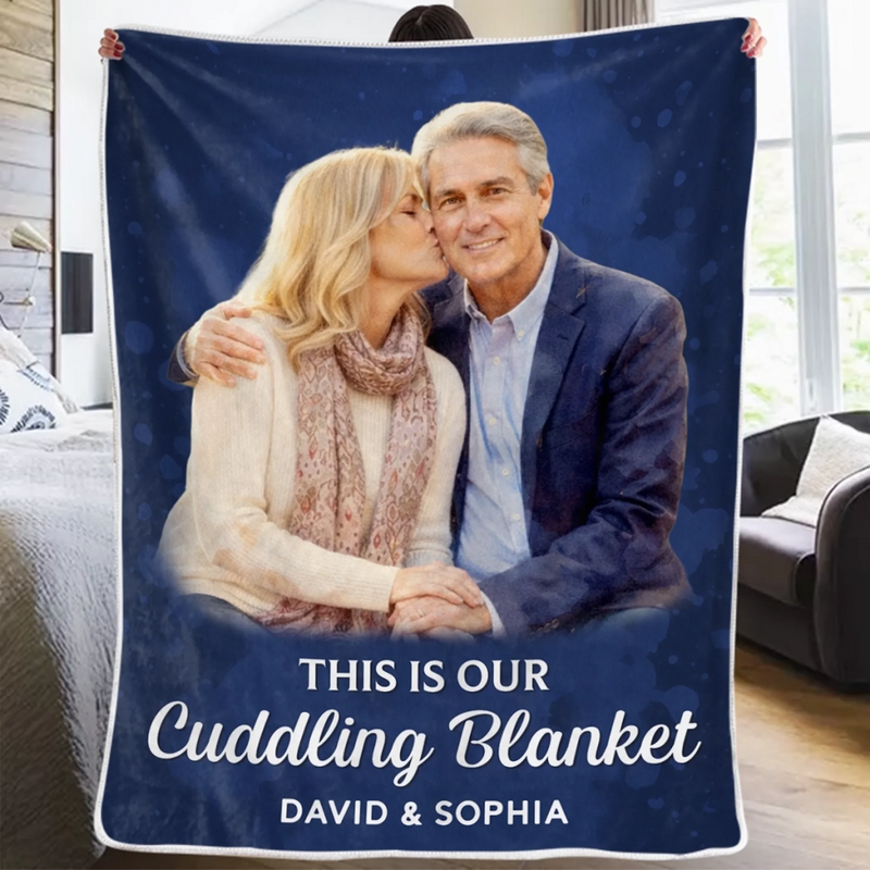 Custom Photo Blanket - Personalized Anniversary Wedding Gifts For Husband And Wife, Him And Her - Side By Side Feels Good