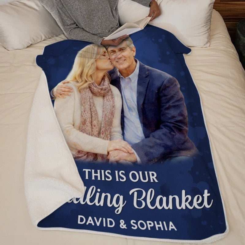 Custom Photo Blanket - Personalized Anniversary Wedding Gifts For Husband And Wife, Him And Her - Side By Side Feels Good