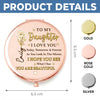 Custom Compact Mirror - Personalized Birthday Gifts For Daughter - A Mother’s Love, Forever Wrapped Around You
