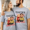 Custom Unisex T-shirt, Premium T-shirt, Hoodie - Personalized Anniversary Wedding Gifts For Husband And Wife, Him And Her - Love Lives Between Us