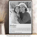 Custom Photo Vertical Poster - Personalized Mother's Day Gifts For Mom, Grandma - A Mother’s Love Never Fades