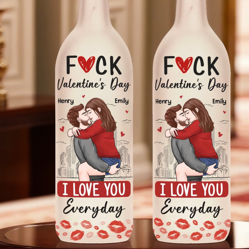 Custom Bottle Lamp - Personalized Anniversary Valentine Wedding Gifts For Husband And Wife, Him And Her - Love Feels Calm With You