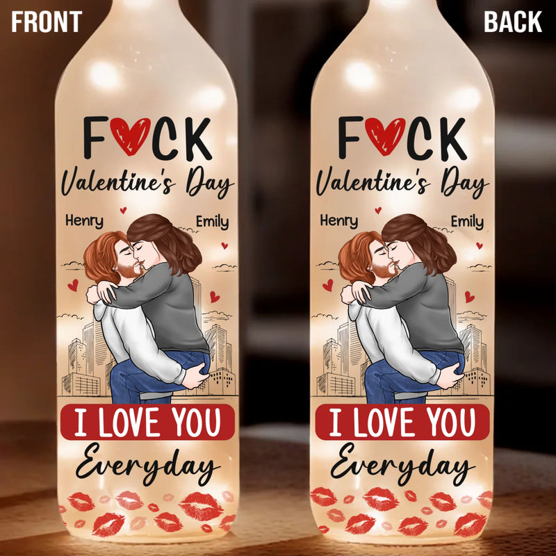 Custom Bottle Lamp - Personalized Anniversary Valentine Wedding Gifts For Husband And Wife, Him And Her - Love Feels Calm With You
