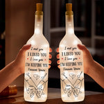 Custom Bottle Lamp - Personalized Anniversary Wedding Gifts For Husband And Wife, Him And Her - Together For A Lifetime