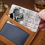 Custom Photo Aluminum Wallet Card - Personalized Anniversary Wedding Gifts For Husband And Wife, Him And Her - Forever Starts With Us