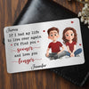 Custom Aluminum Wallet Card - Personalized Anniversary Wedding Gifts For Husband And Wife, Him And Her - Our Hearts Move As One