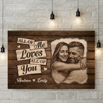 Custom Photo Horizontal Canvas - Personalized Anniversary Wedding Gifts For Husband And Wife, Him And Her - Together Life Feels Kinder