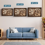Custom Photo Horizontal Canvas - Personalized Anniversary Wedding Gifts For Husband And Wife, Him And Her - Together Life Feels Kinder