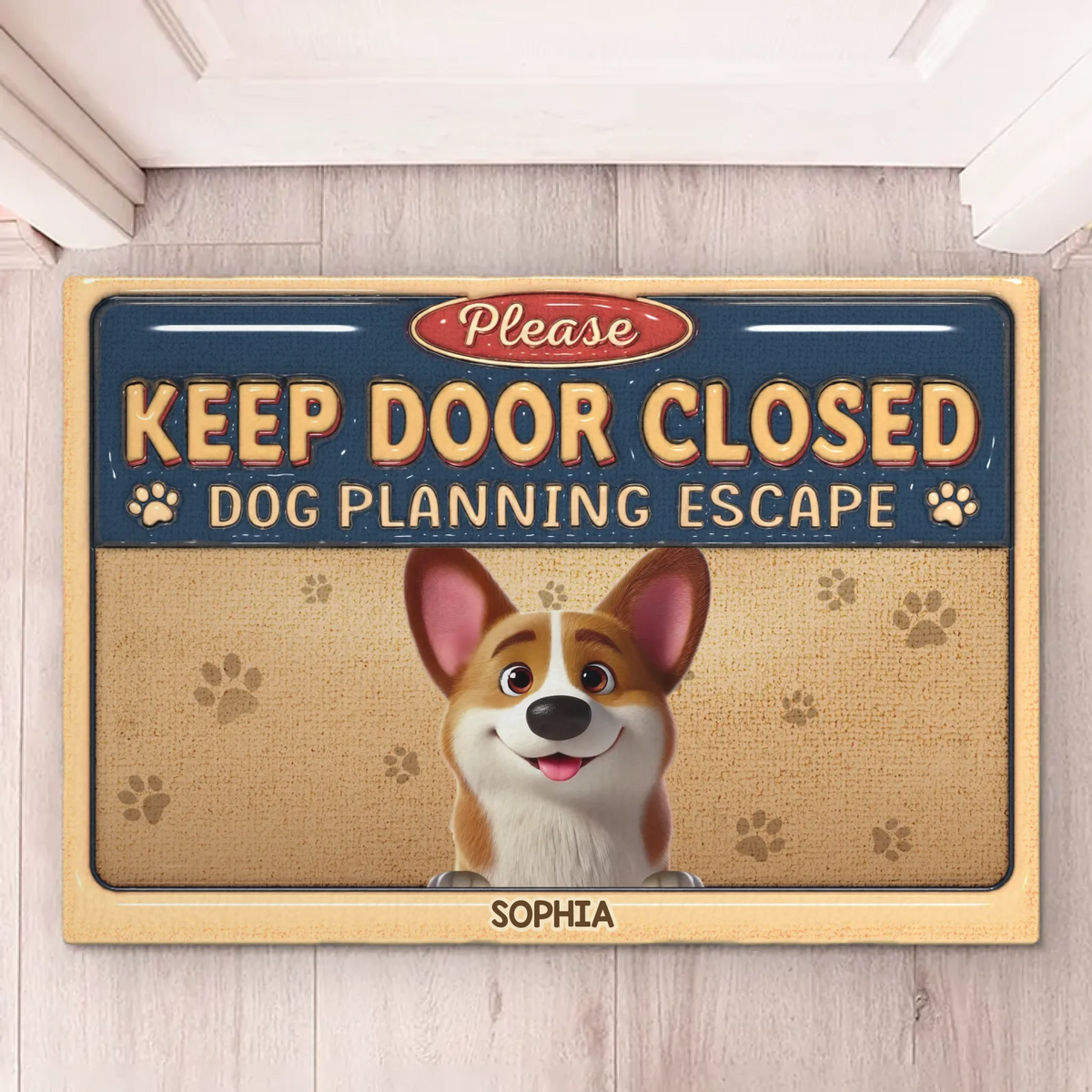 Custom 3D Inflated Effect Printed Home Decor Decorative Mat - Personalized Birthday Gifts For Dog Lovers, Dog Dad And Mom - Dogs Inside, Freedom On Standby