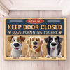 Custom 3D Inflated Effect Printed Home Decor Decorative Mat - Personalized Birthday Gifts For Dog Lovers, Dog Dad And Mom - Dogs Inside, Freedom On Standby