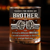 Custom Whiskey Glass - Personalized Birthday Gifts For Brothers, Siblings - Same Roots, Same Ride