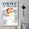 Custom Photo Vertical Poster - Personalized Anniversary Wedding Gifts For Husband And Wife, Him And Her - Side By Side Feels Safe