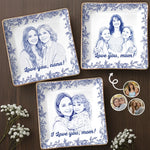 Custom Photo Full-Print Jewelry Dish - Personalized Mother's Day Gifts For Mom, Grandma - Holding Memories Close