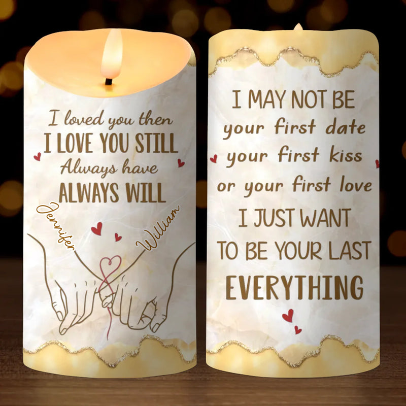 Custom LED Candle - Personalized Anniversary Wedding Gifts For Husband And Wife, Him And Her - You Make My Days Brighter