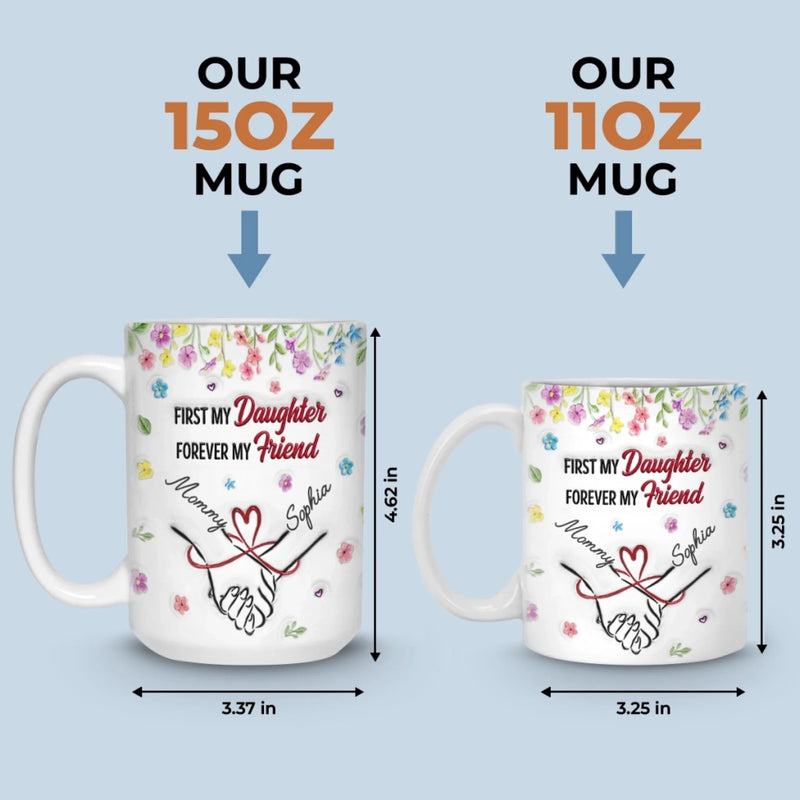 Custom 3D Inflated Effect Printed Mug - Personalized Birthday Gifts For Mom, Daughter - Home Is Wherever You Are