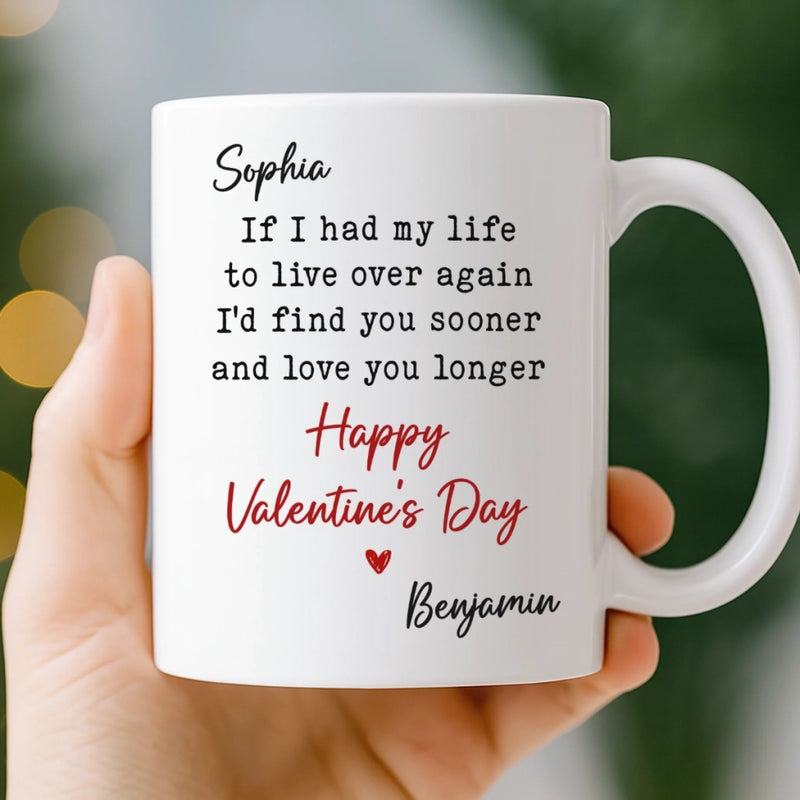Custom Mug - Personalized Anniversary Wedding Gifts For Husband And Wife, Him And Her - Side By Side Feels Natural