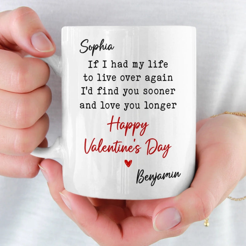 Custom Mug - Personalized Anniversary Wedding Gifts For Husband And Wife, Him And Her - Side By Side Feels Natural