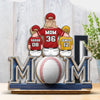 Raising Champions With Love - Family Personalized Custom Shaped 2-Layered Wooden Plaque With Flat Stand - Mother's Day, House Warming Gift For Mom, Sport Lovers, Sport Players