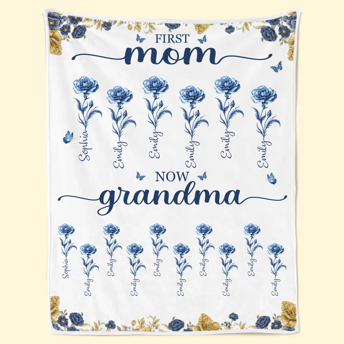 Custom Blanket - Personalized Mother's Day Gifts For Mom, Grandma - Love Unfolds