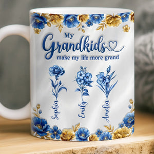 Custom Mug - Personalized Mother's Day Gifts For Mom, Grandma - A Lifetime Of Blooming Love