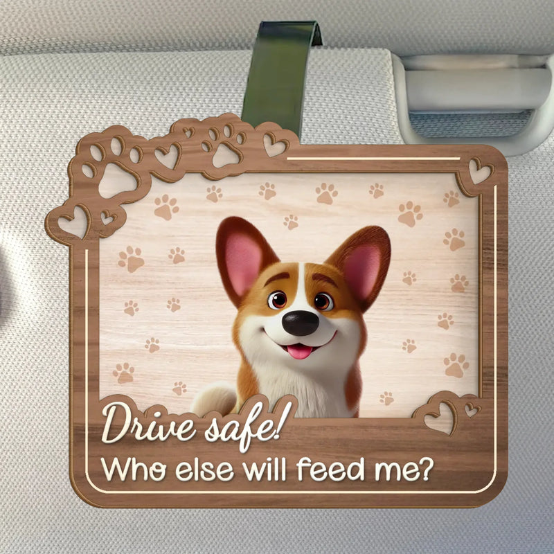 We're Watching You - Dog & Cat Personalized Custom Car Visor Clip - Gift For Pet Owners, Pet Lovers