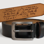Custom Engraved Leather Belt - Personalized Anniversary Wedding Gifts For Husband And Wife, Him And Her - Love Chooses Us Again