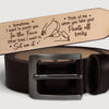 Custom Engraved Leather Belt - Personalized Anniversary Wedding Gifts For Husband And Wife, Him And Her - Love Chooses Us Again