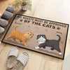 Custom Home Decor Decorative Mat - Personalized Birthday  Gifts For Cat Lovers, Cat Mom And Dad - Welcome, Cats Say Maybe
